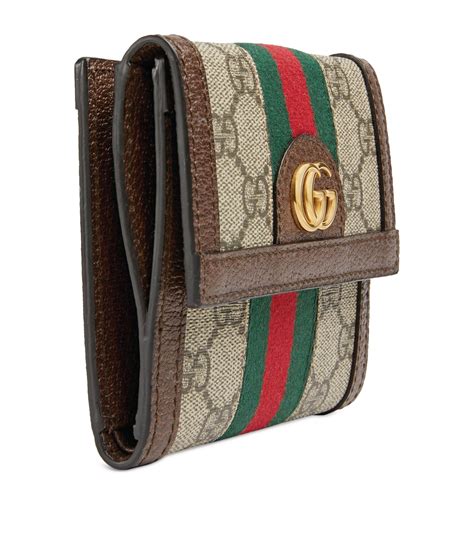 gucci stripe leather wallet|original gucci wallet.